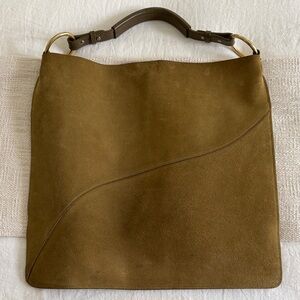 ATP Atelier Olive Suede Shoulder Bag